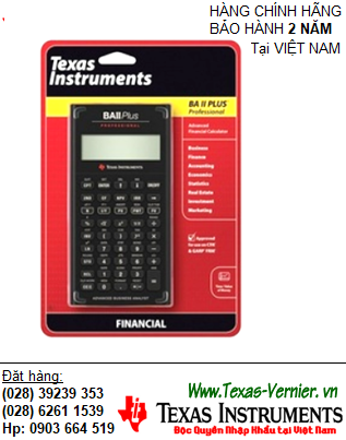 TEXAS BAII PLUS PRO , Máy tính tài chánh thí CFA Texas Instruments BAII PLUS PRO